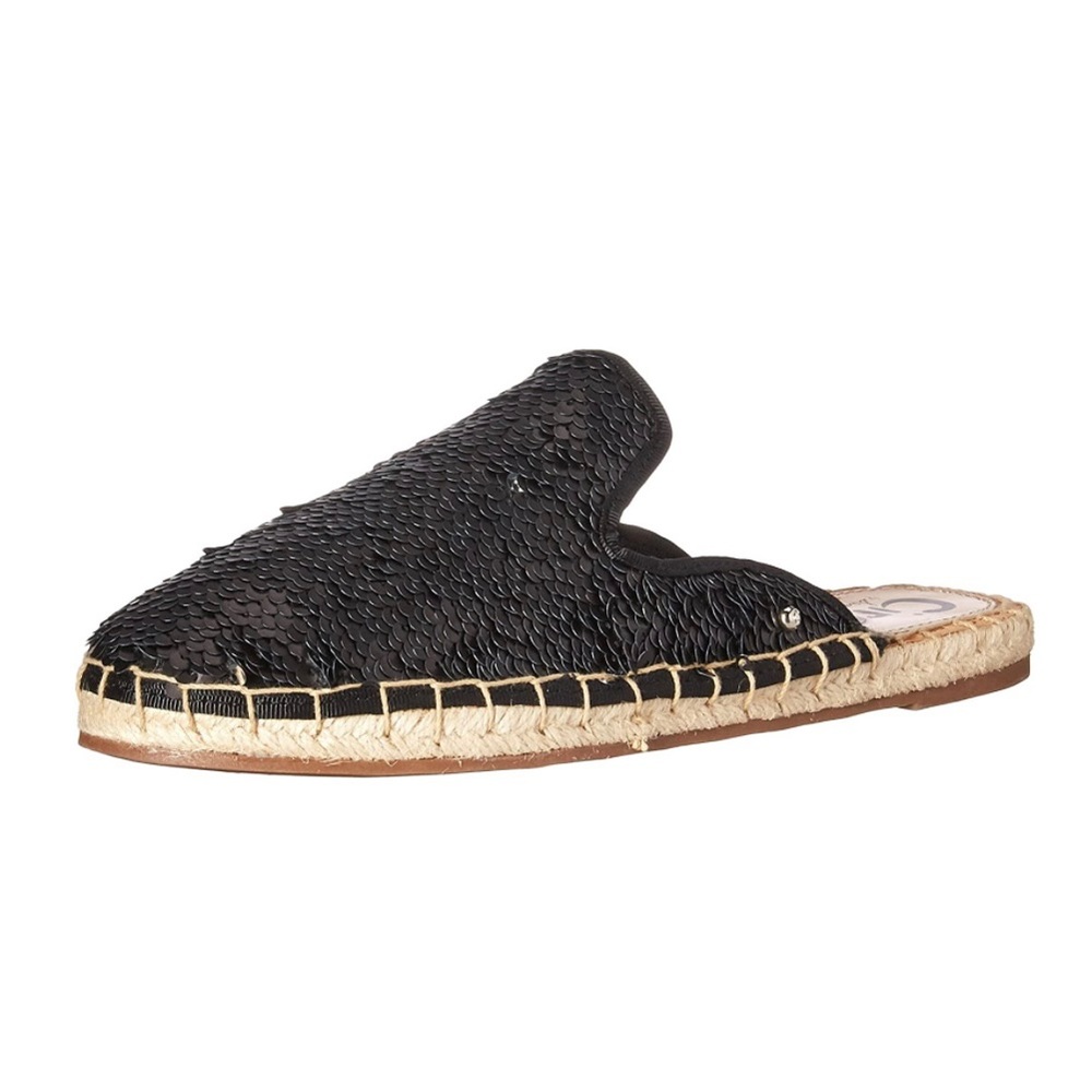 Sam Edelman Circus Mule Loafers Sequin Espadrille Slip On Shoes Size 8 Slip On